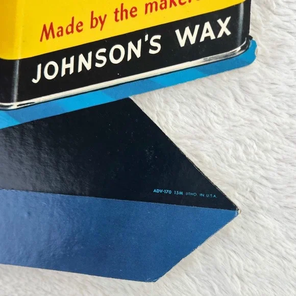 1940s Johnson Glo-Coat Wax Vintage Advertising Sign‎ 21 Cardboard MCM Kitchen